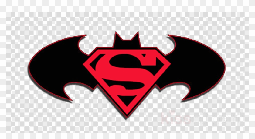 Superman Batman Clipart Superman Batman Wonder Woman - Batman And Superman Symbol Png #1416240