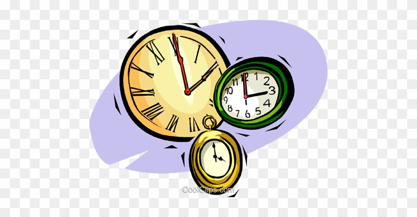Pocket Watches And Clocks Royalty Free Vector Clip - Clipart Armbanduhr #1416266