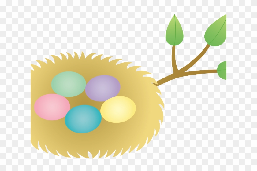 Ham Clipart Easter - Cartoon Eggs In A Nest #1416470