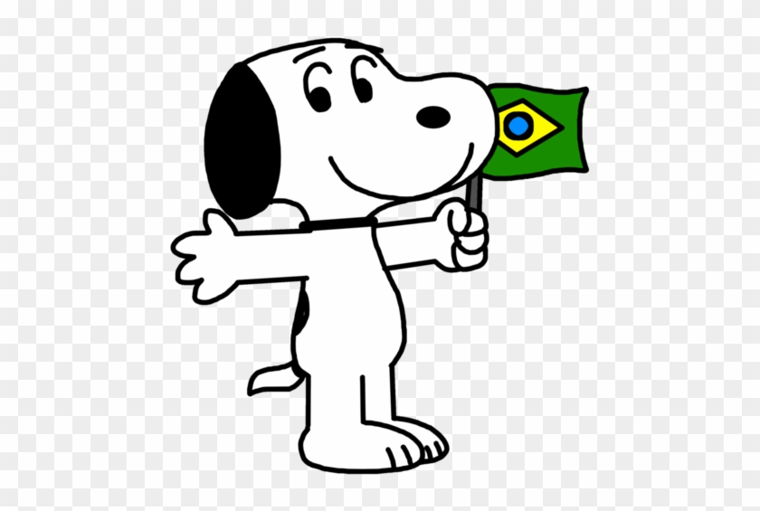Brazil Flag Drawing At Getdrawings Com - Snoopy In Brazil #1416479