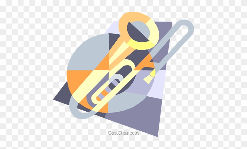 Trombone Royalty Free Vector Clip Art Illustration - Graphic Design #1416516