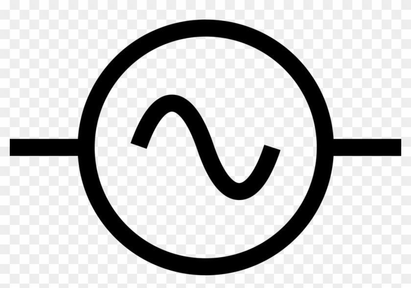 Alternating Current Symbol Wire Electronic Circuit - Ac Supply #1416825