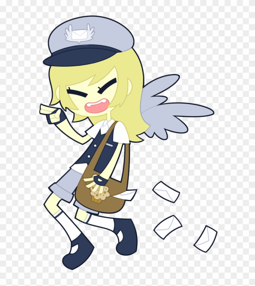 Nekozneko, Derpy Hooves, Humanized, Mail, Safe, Winged - Drawing #1416916