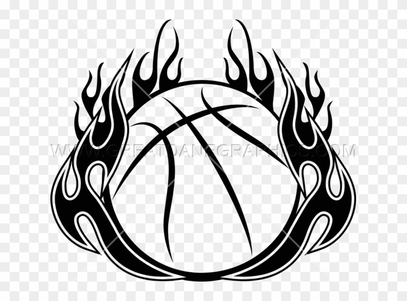 Collection Of Free Flame Vector Basketball - Basketball With Flames Clipart #1416943