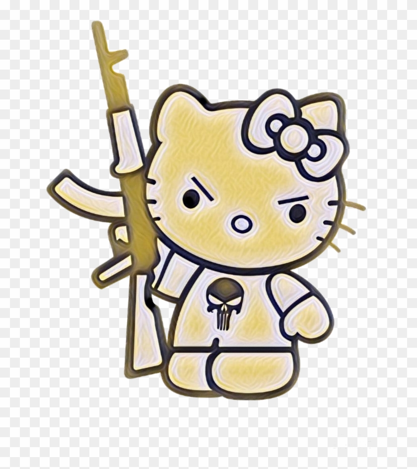 Mq Yellow Hellokitty Kitty Weapon - Hello Kitty With Ak 47 #1417059