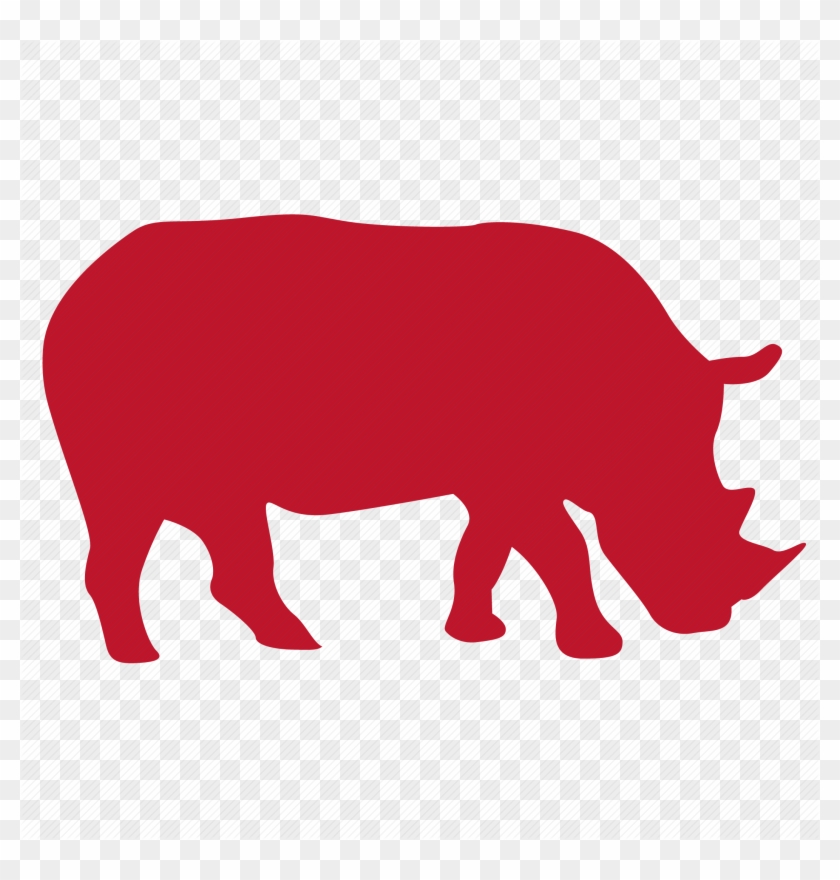 Footprint Clipart Rhino - Red Rhinoceros #1417099