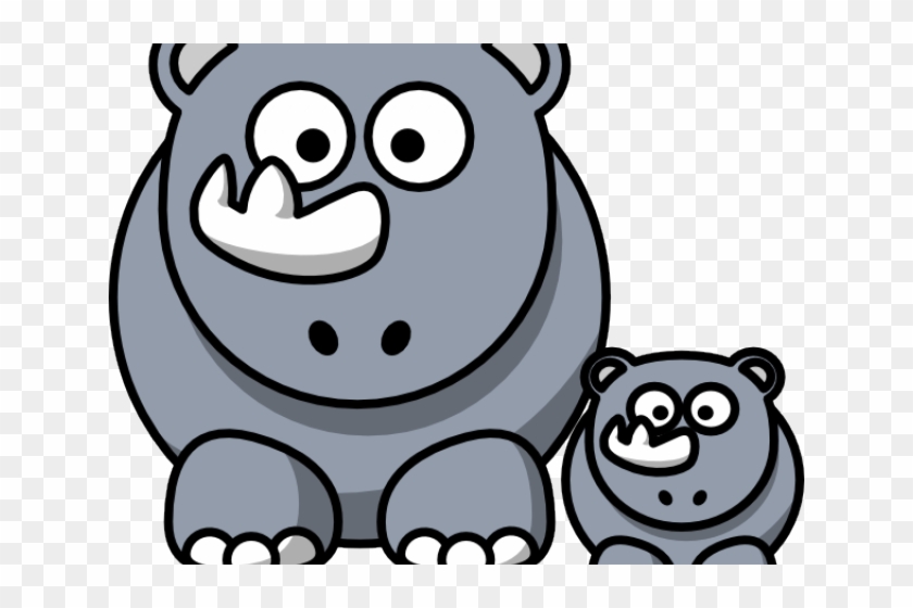Rhino Clipart Baby Rhino - Cartoon Baby Rhino King Duvet #1417121