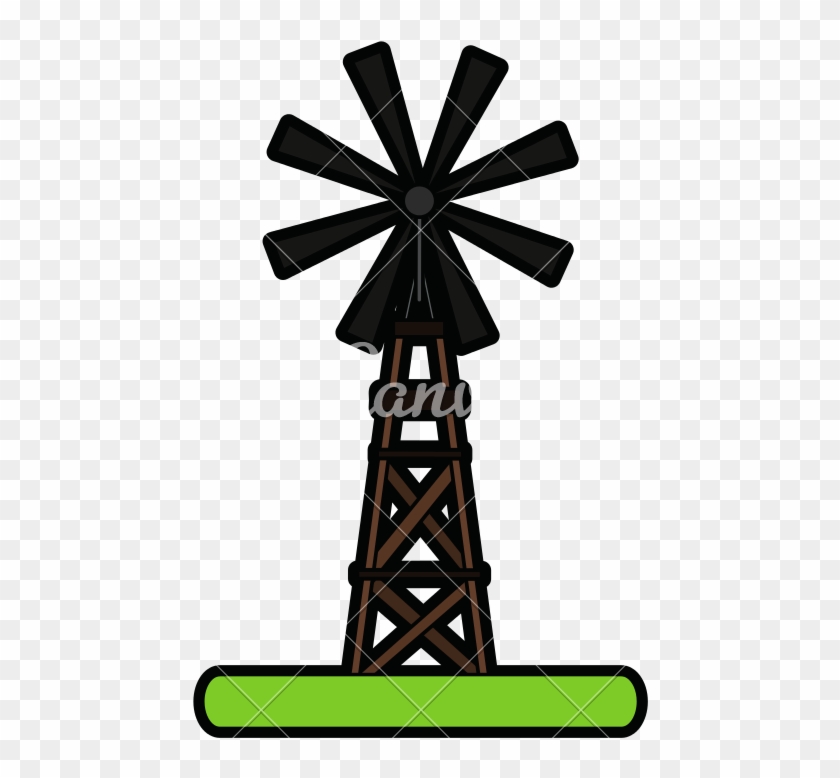 Windmill Rural Icon - Propeller Vector #1417206