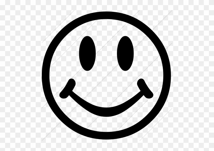 Classica Smiley Face 1 Icon Style - Black Smiley Face Png #1417292