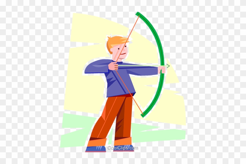 Young Archer Royalty Free Vector Clip Art Illustration - Clip Art #1417310