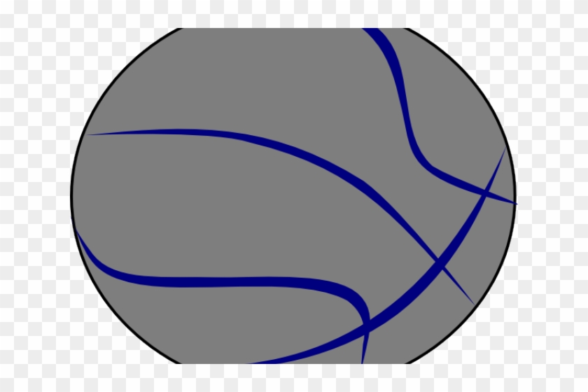Basketball Clipart Grey - Outline Of Basketball Clipart #1417311