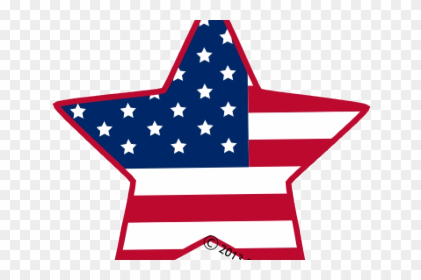 Patriotic Clipart Shooting Star - Clip Art American Flag Stars #1417426