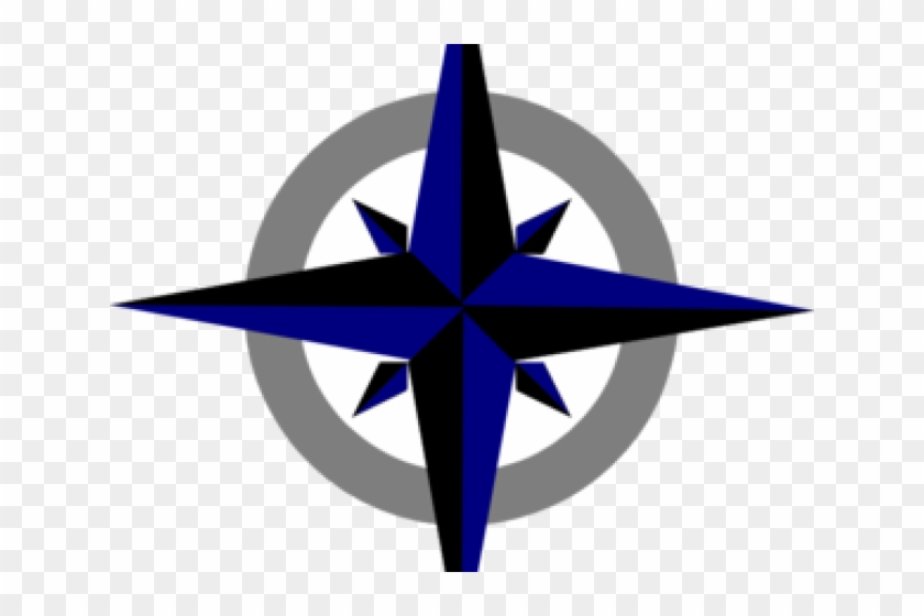 Compass Clipart Grey - Cardinal Direction #1417488