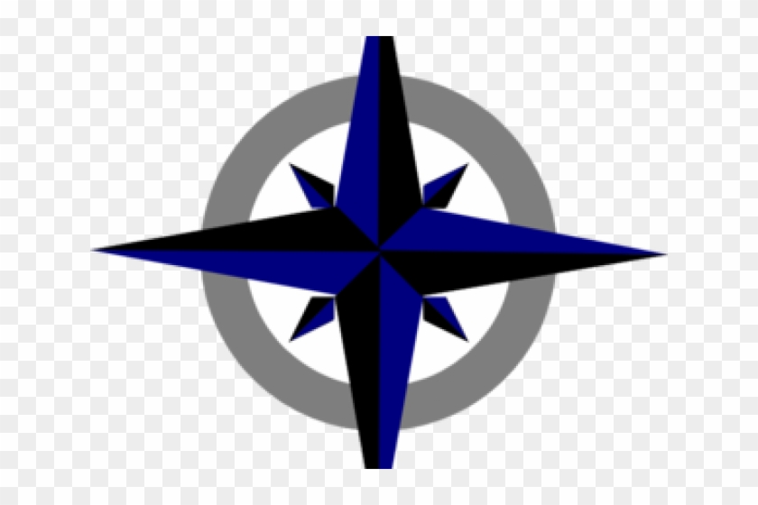 Compass Clipart Grey - Cardinal Direction #1417488