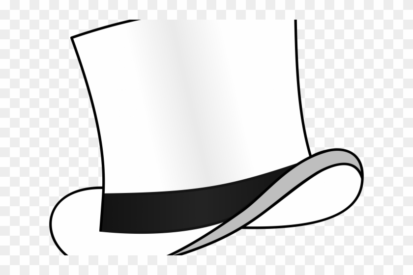 Drawn Top Hat Outline - Clip Art White Top Hat #1417529