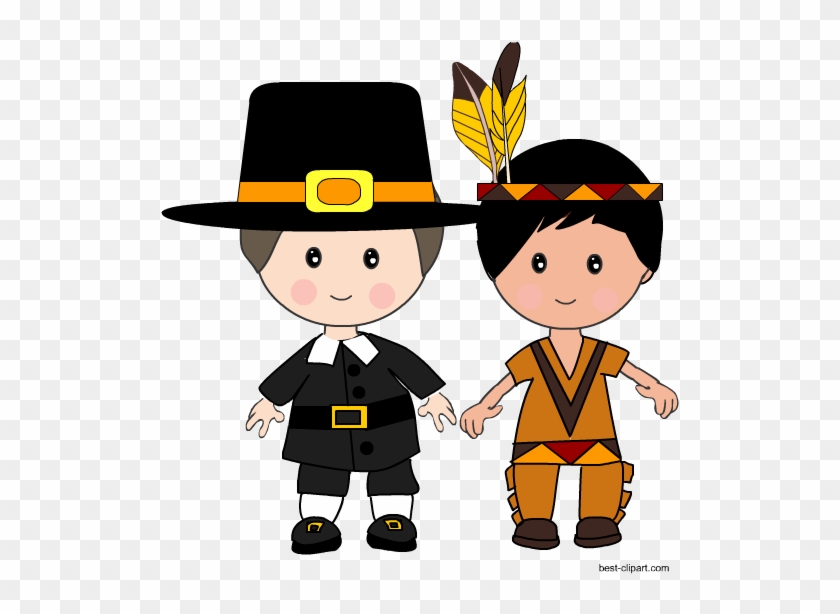 Pilgrim Clipart For Download - Pilgrim Boy And Girl Clipart #1417570