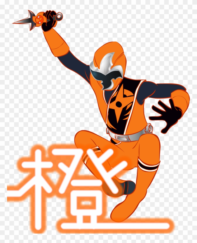 Orenji Ninger By Riderb0y On Deviantart - Shuriken Sentai Ninninger Orange #1417747