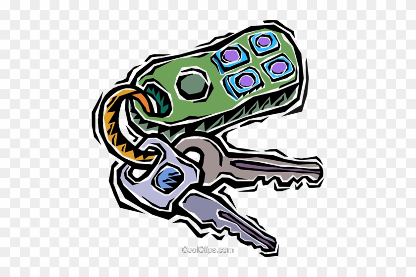 Car Keys Royalty Free Vector Clip Art Illustration - Car #1417865