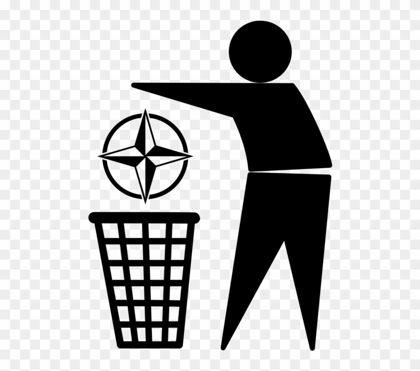 Nato United Kingdom United States Organization Comprehensive - Throwing Swastika In Trash #1417913