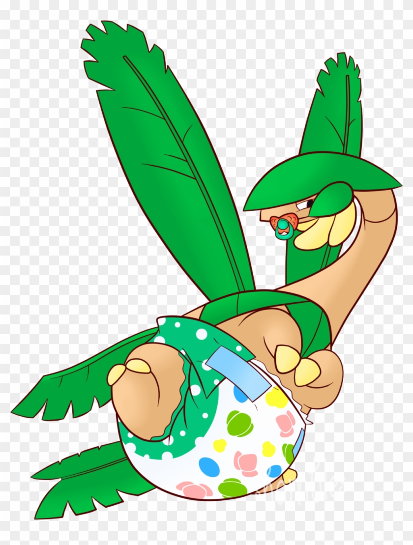 Tropius Clipart And Featured Illustration - Cute Diaper Pokemon Embarrassed #1417939