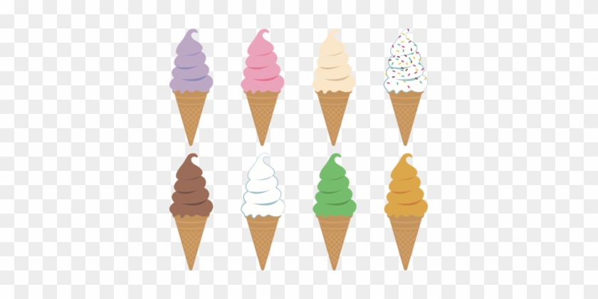 Ice Cream Cones Soft Serve Chocolate - Ice Cream Cone #1417952