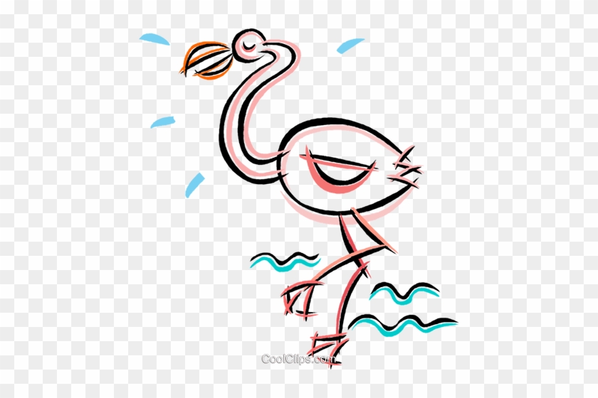 Pink Flamingo Royalty Free Vector Clip Art Illustration - Illustration #1418078