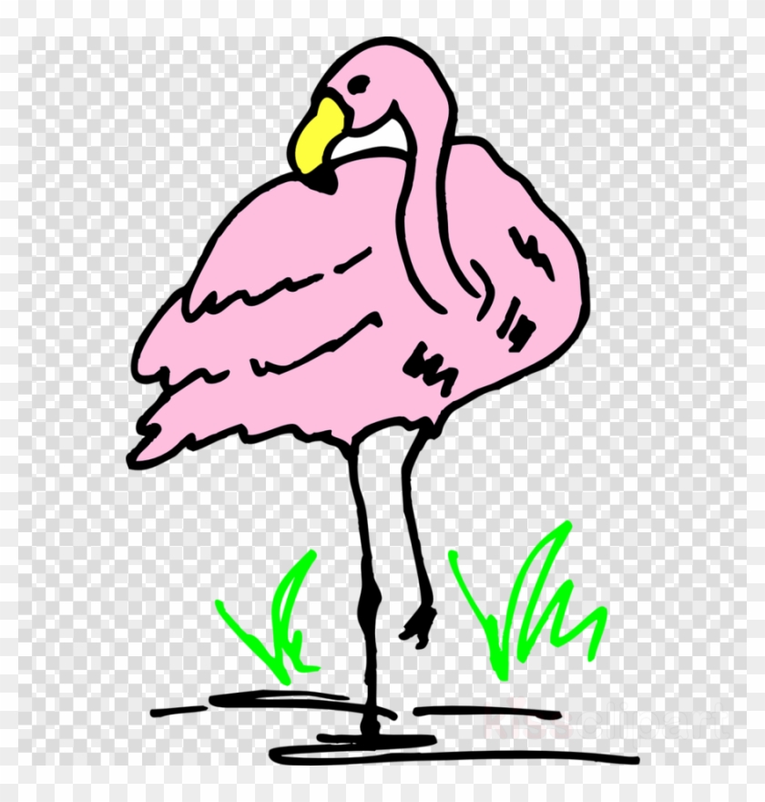 Kartun Black Flamingo Clipart Flamingo Cartoon Clip - Flamingo Keychain,  Adult Unisex, Size: 