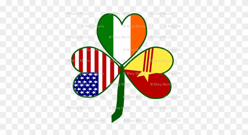 Vietnam Unity Shamrock - Italian Irish American #1418148