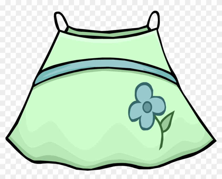 Spring Dress Icon - Club Penguin Green Dress #1418185