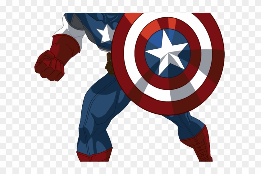 Captain Marvel Clipart Animated - Avengers Captain America Cartoon #1418286
