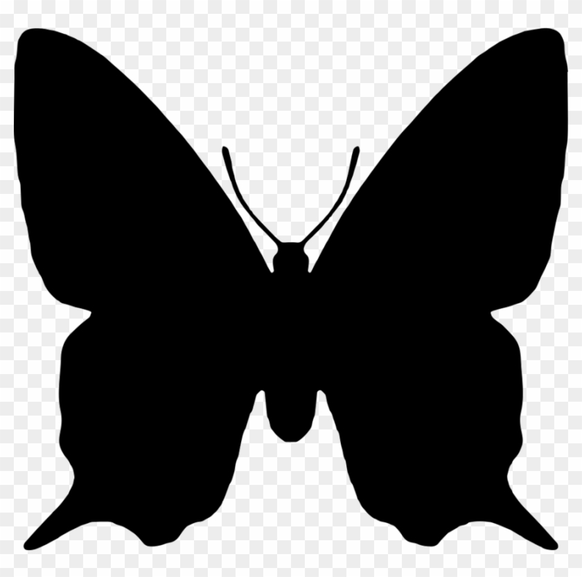 Animal Shape Clipart Butterfly Insect Cheetah - Butterfly Silhouette #1418289