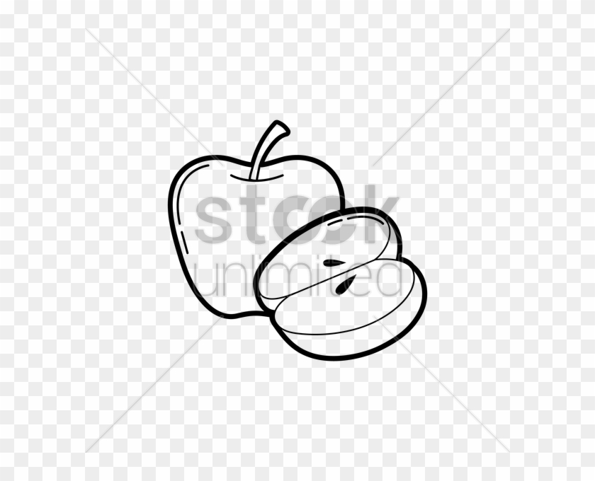 Apple Slice Outline Clipart Apple Pie Clip Art - Apple #1418301