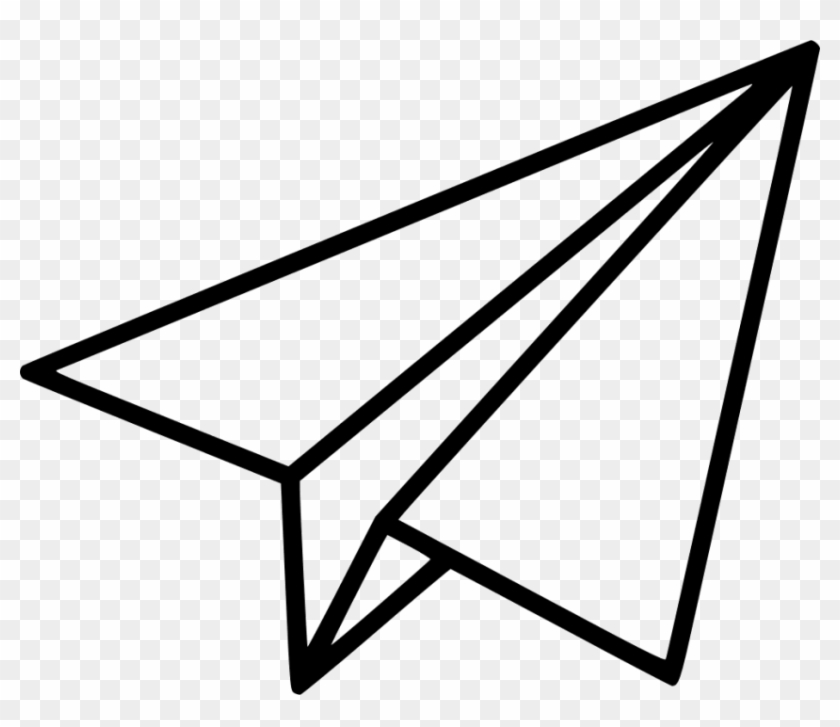 Shape Clipart Airplane - Paper Airplane Icon Png #1418304
