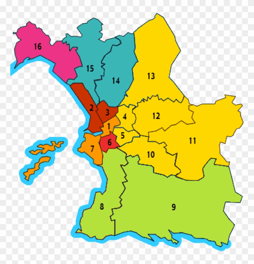 Administrative Divisions Of Marseille By District - Marseille Districts #1418488