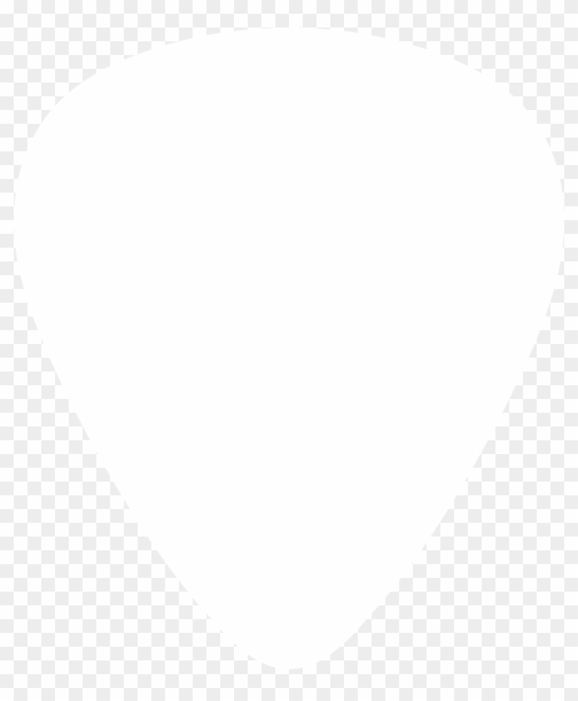 Guitar Pick Silhouette - White Heart Border Transparent #1418505