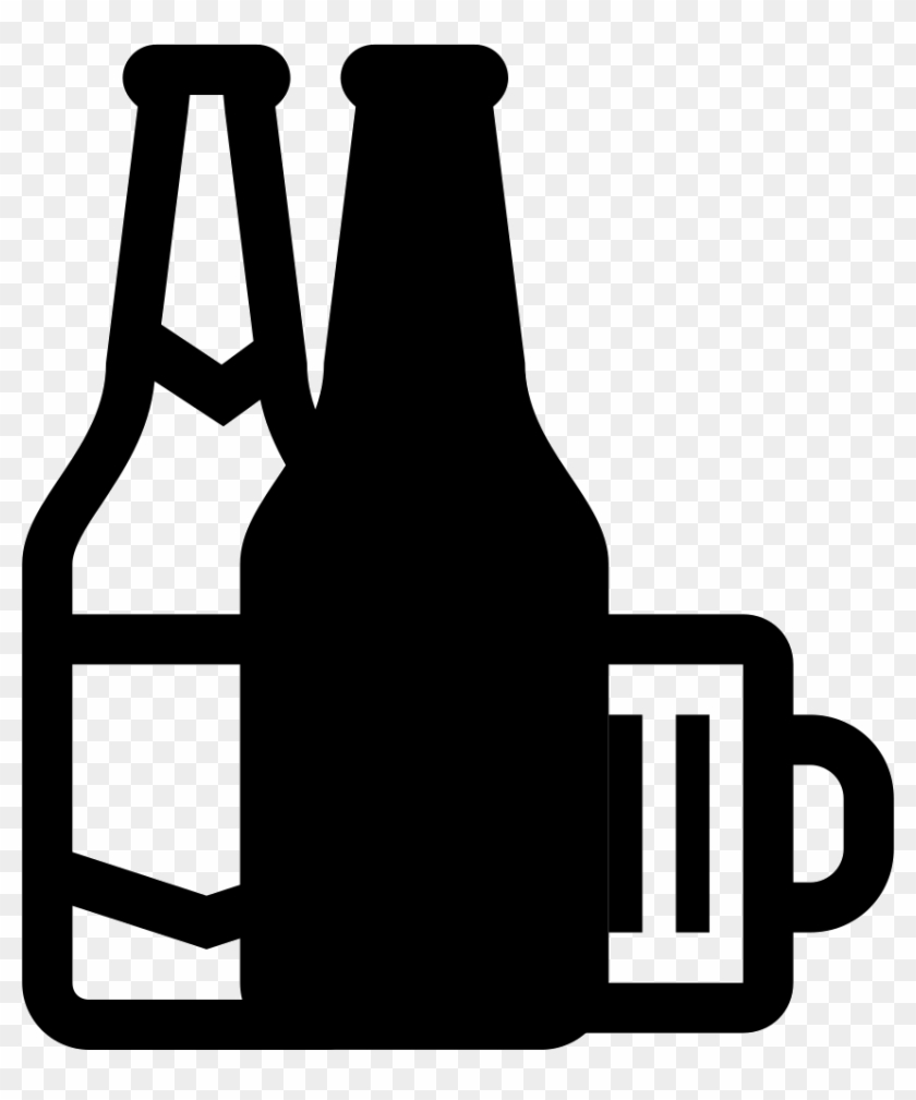 Png Black And White Library Alcohol Vector Svg - Transparent Alcohol Icon #1418578