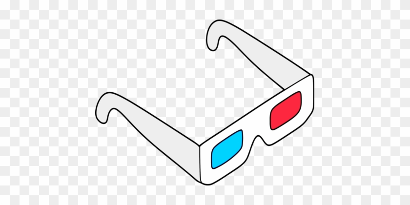 Anaglyph 3d Polarized 3d System Glasses 3d Film Cinema - 3d Glasses Clipart #1418731