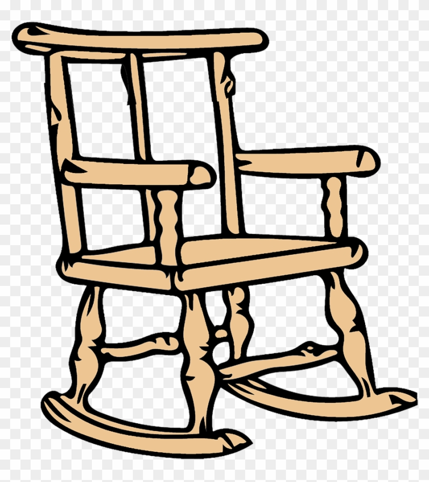 Rocking Chair Clipart Black And White #1418735
