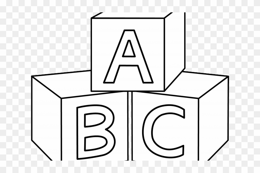Abc Blocks Clipart - Coloring Picture Of Block #1418847