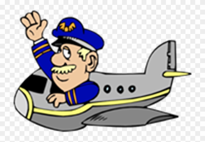 Hint Show Answer - Airplane With Pilot Cartoon #1418919