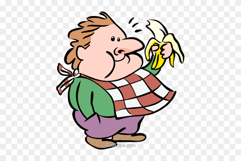 Banana Man Clipart - Eating Banana Cartoon Png #1418993