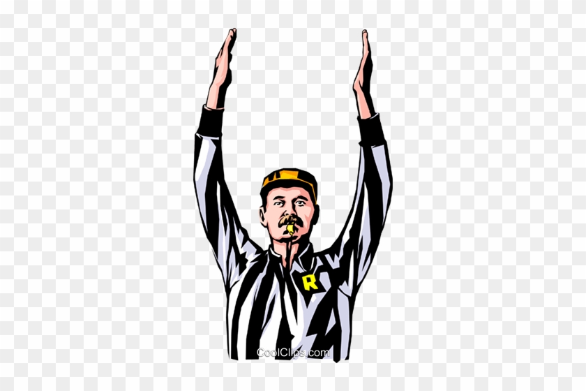 Awarding Touchdown Royalty Free Vector Clip Art - Football Referee Transparent Background #1419034