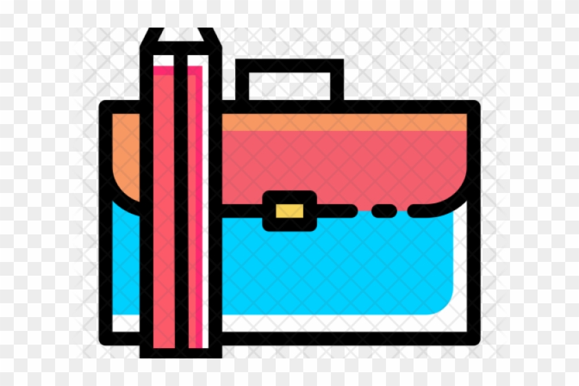 Pencil Clipart Folder - Stationary Bag Png #1419078