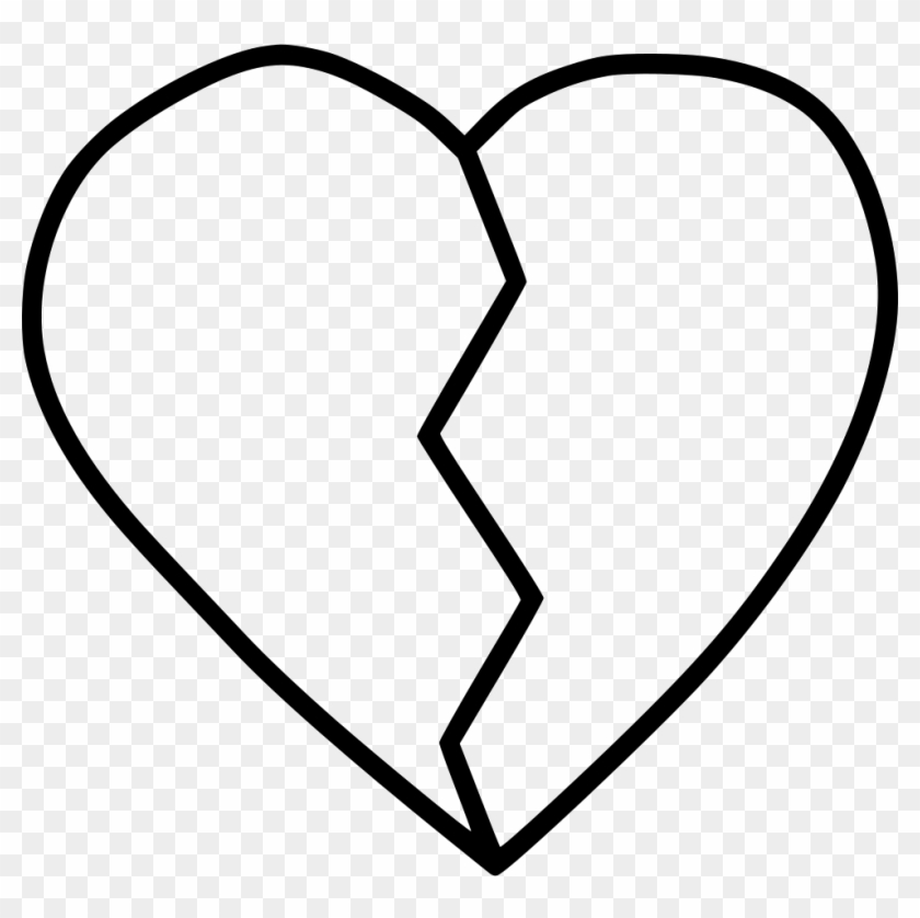 Vector Black And White Library Heart Break Up Svg - Icon #1419118