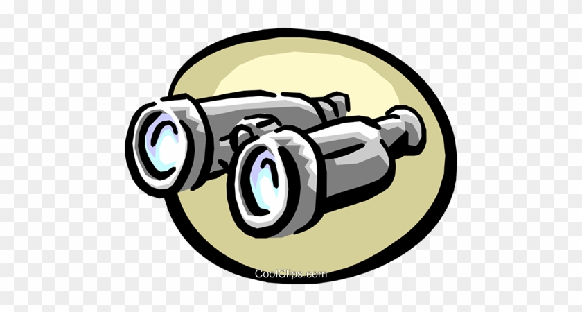 Binoculars Royalty Free Vector Clip Art Illustration - Prismaticos Clipart #1419304