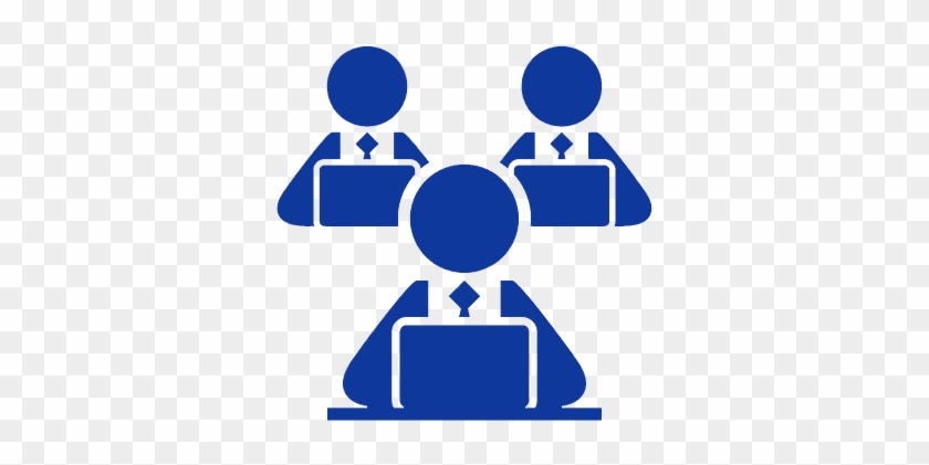 Three Sales Representatives Are Typing - People Laptop Free Icon #1419387