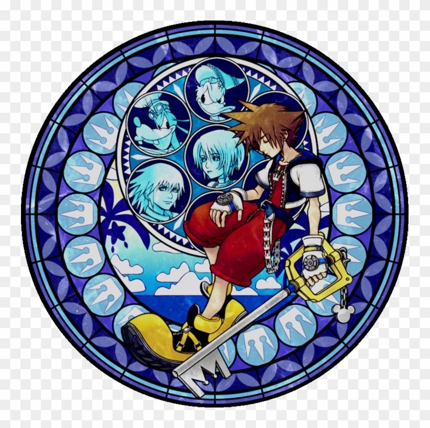Alt Text - Kingdom Hearts Stained Glass Sora #1419430