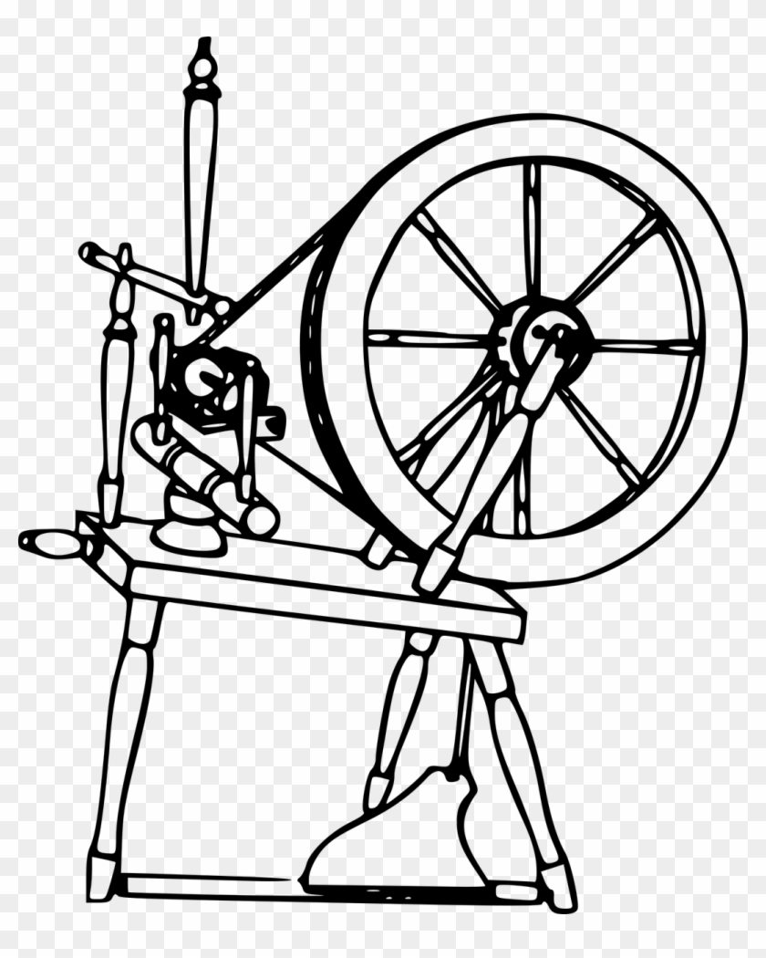 Yarn Fiber Art Free - Clip Art Spinning Wheel #1419499