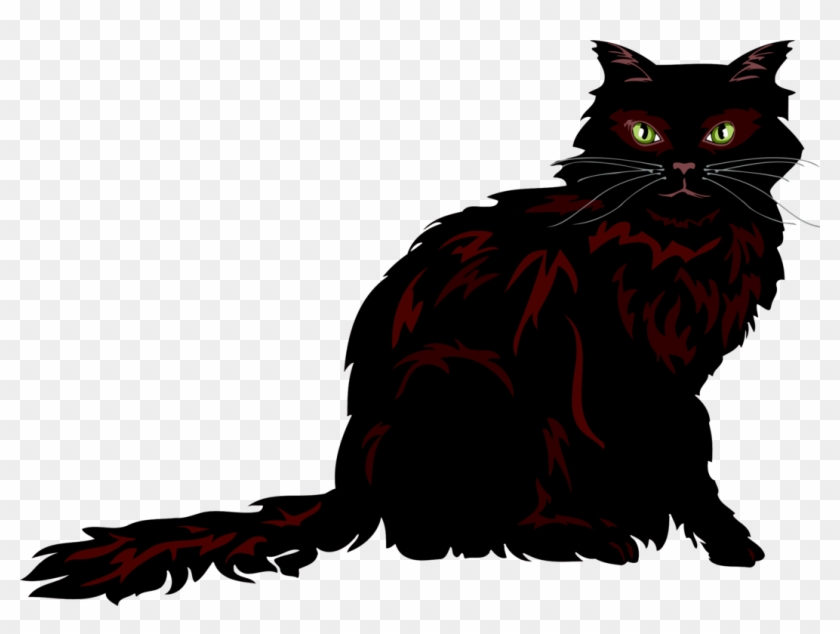 All Photo Png Clipart - Long Haired Black Cat Clipart #1419544