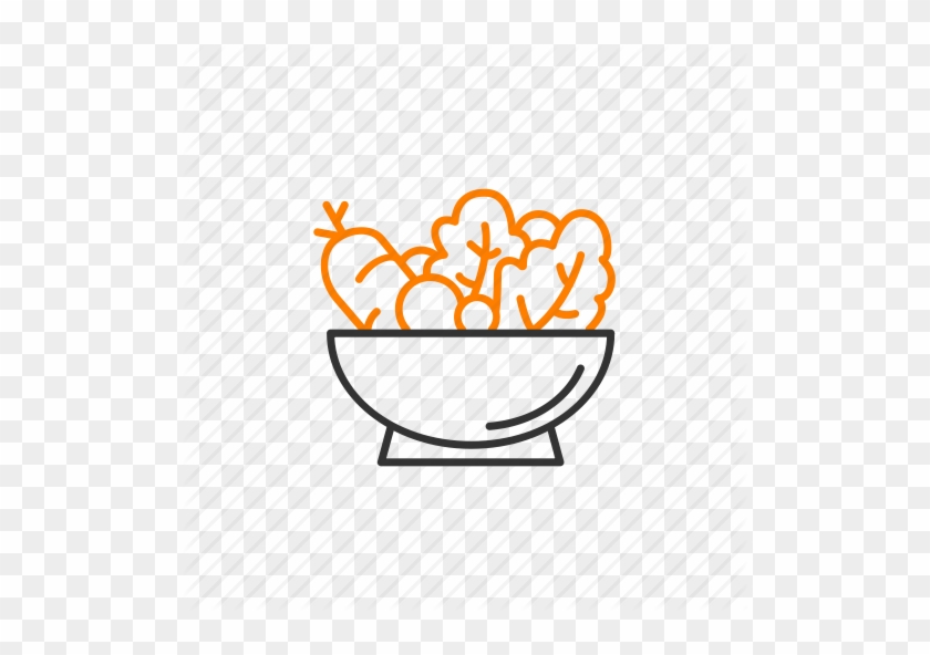 Salad Clipart Side Dish - Side Dish Line Icon #1419574